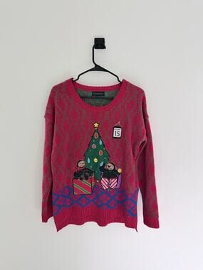 Blizzard Bay Holiday Sloth Christmas Knit Lighted Sweater-Size L